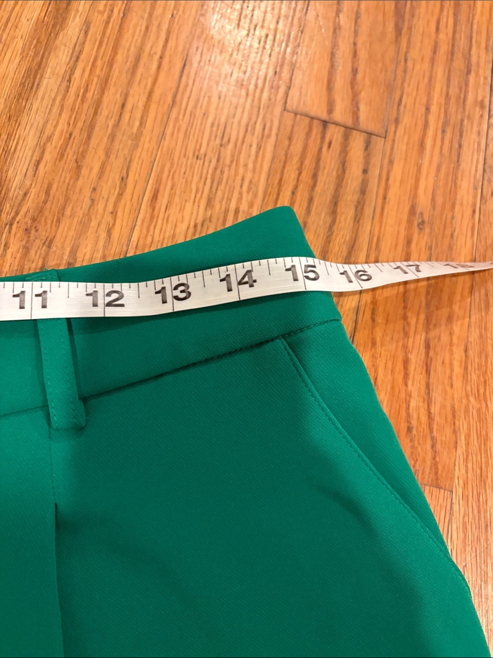 INC Tapered Leg Trousers Womens Size M Green Good High Rise Pleated Front - Picture 4 of 8
